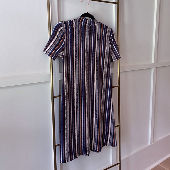 New! BCBG Generation Fall Stripe Mini Short Sleeve Dress || XS - Picture 2 of 3